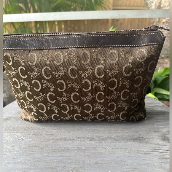 Authentic CELINE C Horse Carriage Canvas Clutch Amazing Condition. Made in Italy - Picture 2 of 13